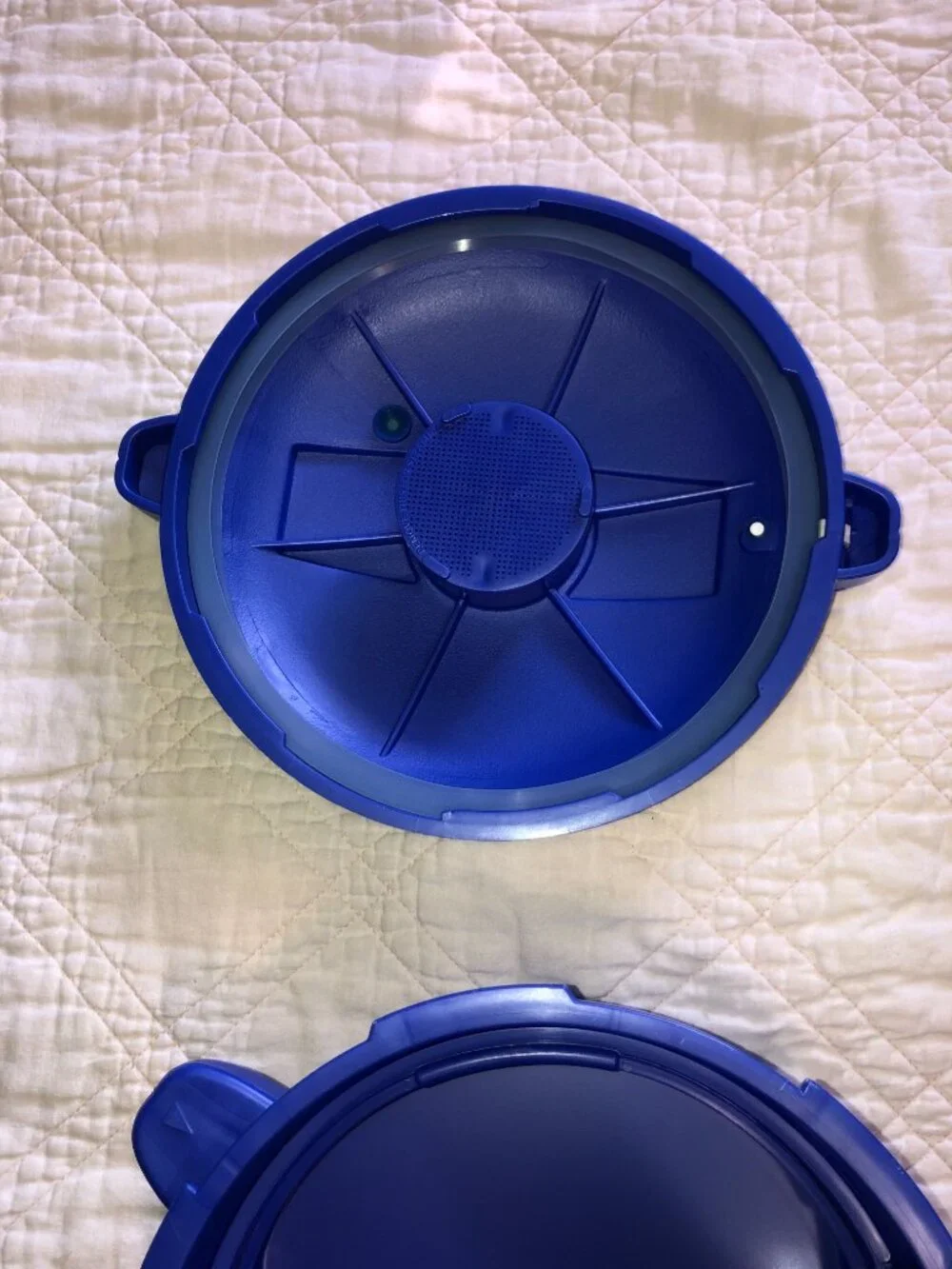Prepology 4 quarts Microwavable Plastic Pressure Cooker Blue